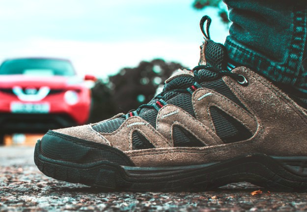 hiking shoes red car outdoor | Camping Checklist For The Wild Man
