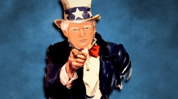 Donald Trump's face on Uncle Sam