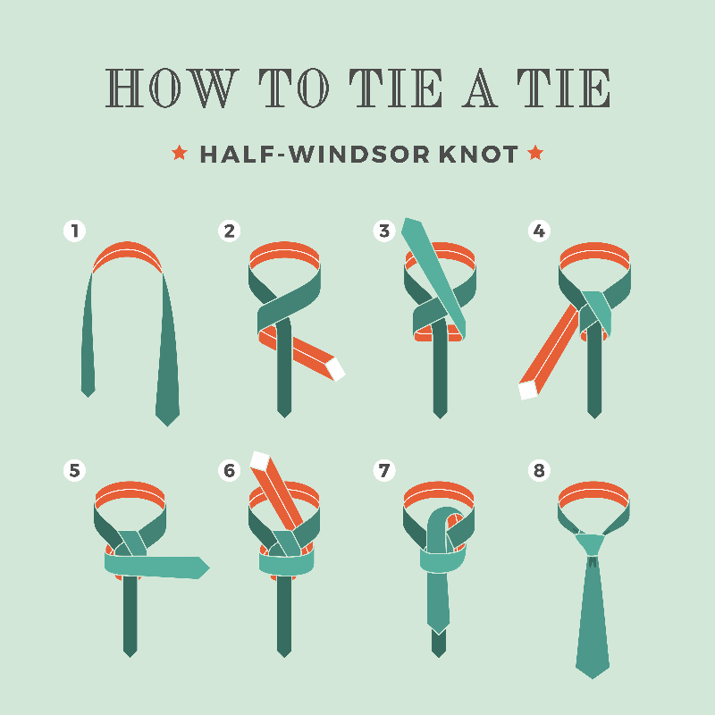 How to tie a half windsor tie knot | Rugged Standard